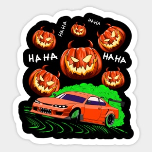 Spooky Silvia s15 pumpkins Sticker